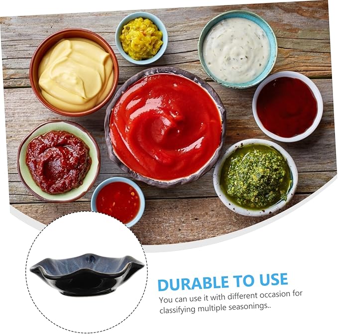 3pcs Japanese Style Ceramic Sauce Dishes Appetizer Plates Multi-use Seasoning Bowls for Dinner
