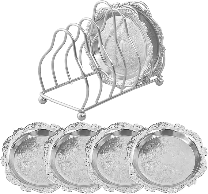 Vintage Serving Tray, Stainless Steel Fruit Plate, 14x10 Inch Metal Decorative Platter, Elegant Table Tray with Classic Design, Kitchen Dining for Home and Apartment, Buffet for Party and Wedding