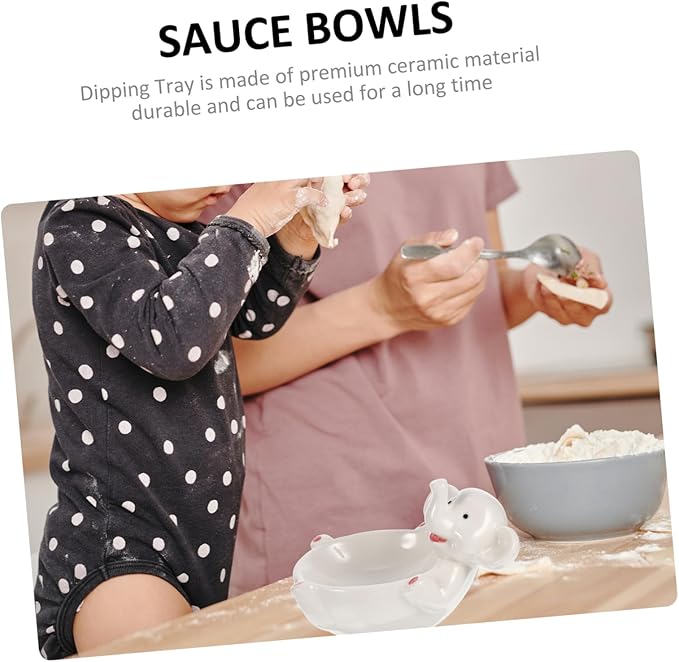 Appetizer Dish Large Capacity Sauce Bowl Ceramic Seasoning Plate for Mustard Sauce Sugar Salads Kitchenware
