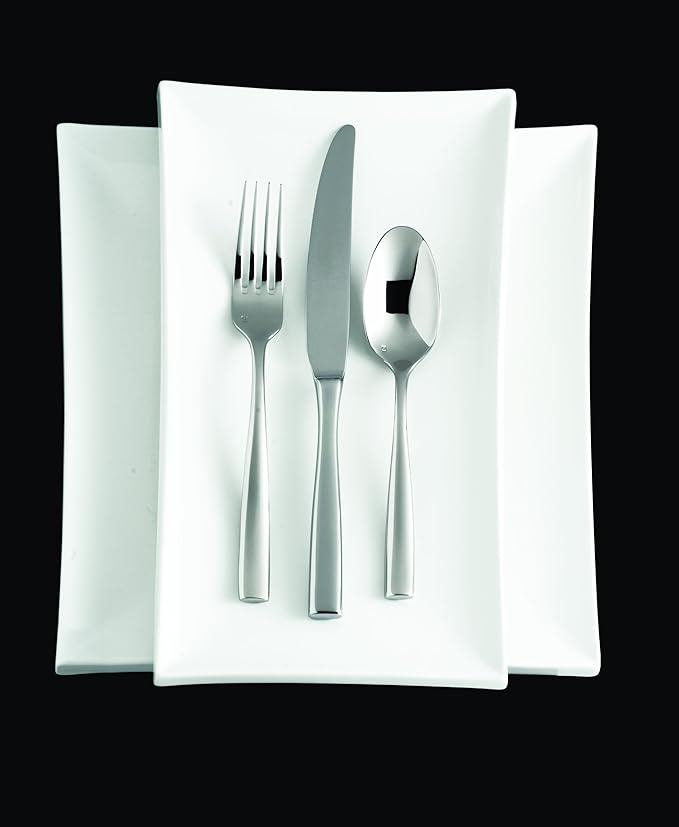 Fortessa Lucca 18/10 Stainless Steel Flatware, 5 Piece Place Setting, Service for 1