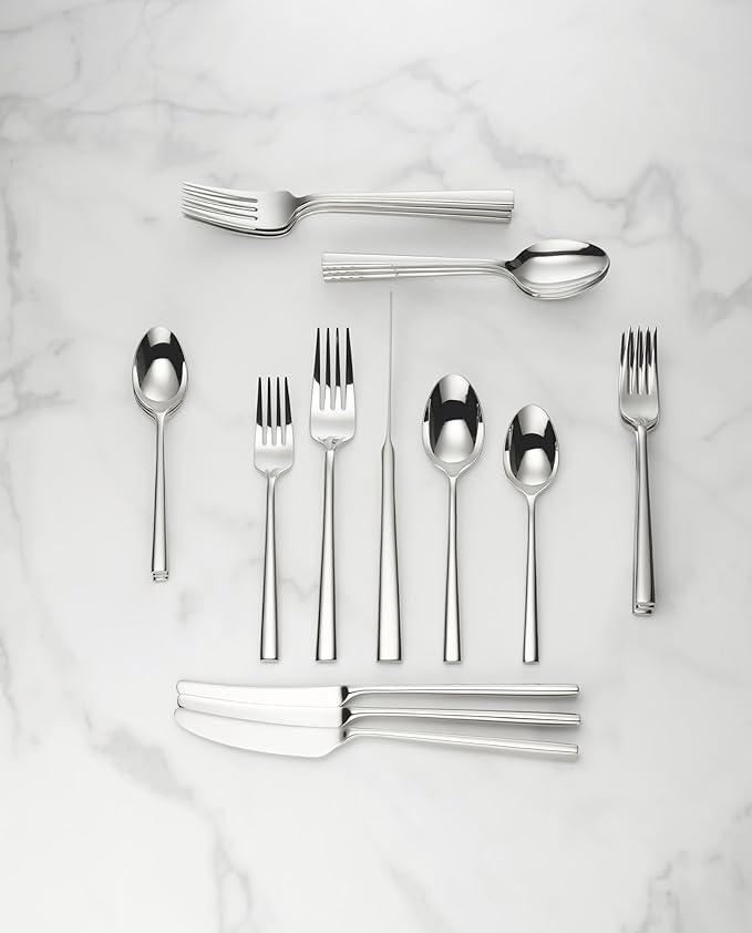 Kate Spade New York Malmo 20-Piece Flatware Set, 4.30 LB, Metallic