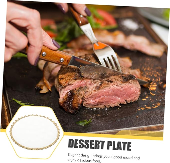 Ceramic Appetizer Plate White Porcelain Side Dish Plate for Party Family Restaurant Easy to Clean Dishwasher Safe