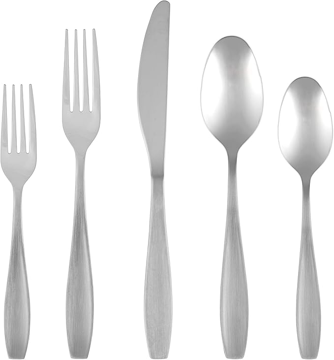 Cambridge Silversmiths Tyrus Satin Mirror 89-Piece Flatware Set