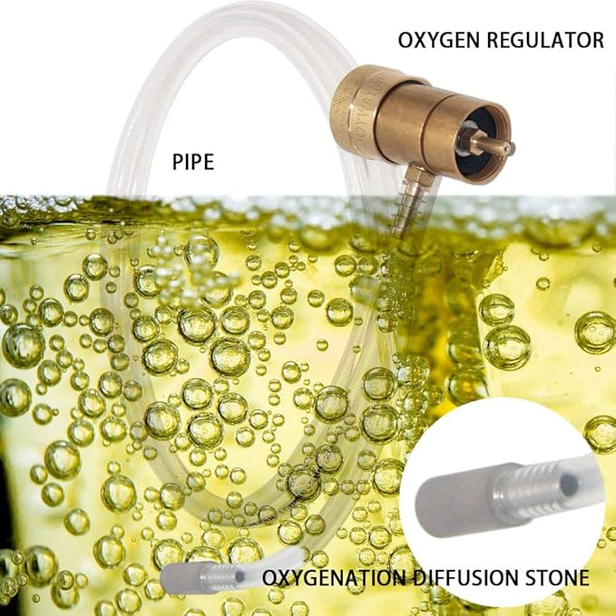 Joywayus Aeration Stone 0.5 Micron 316 Stainless Steel Oxygenation Diffusion Stone 1/4" Barb for Home Brewing Wine Beer Soda
