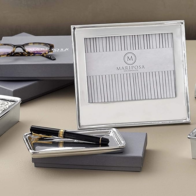 Mariposa Signature Statement Tray | Silver | Brillante | Gifts | Statement Tray | Recycled SANDCAST Aluminum | Handmade in Mexico
