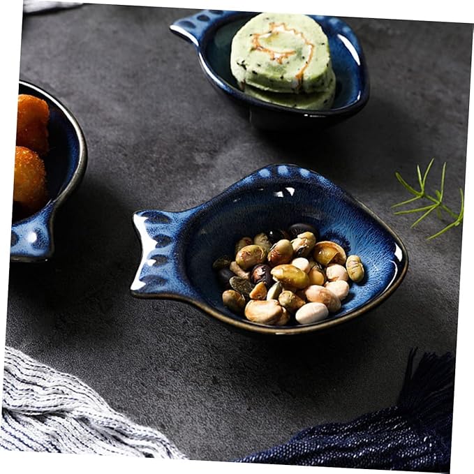 2pcs Ceramic Seasoning Dishes Multifunctional Appetizer Plates for Sauces Condiments Desserts for Home Restaurant Catering Use