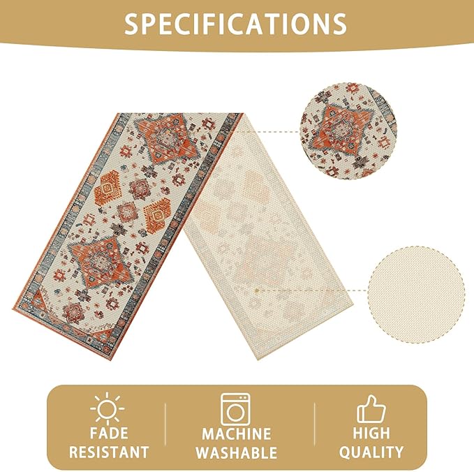 Rustic Farmhouse Table Runner Seasonal Fall Kitchen Dining Linen Table Decoration for Indoor Outdoor Home Party Decor 13 x 72 Inch