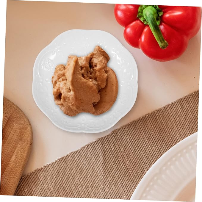 2pcs Porcelain Dipping Sauce Dish Elegant Ceramic Appetizer Plates for Sauces Seasoning Snacks Stackable Easy to Clean for Home Parties