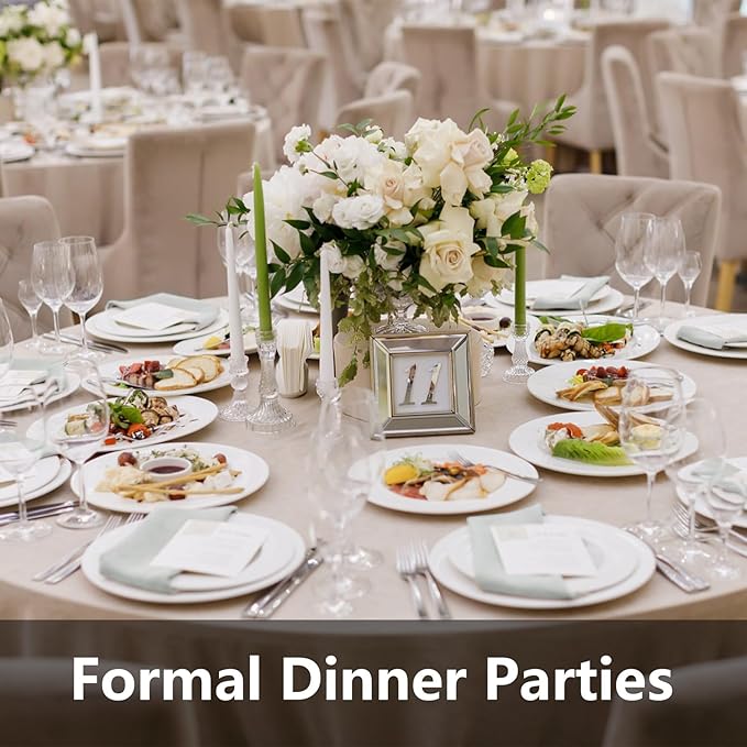 Dove Grey Linen Feel Napkins with Flatware Pocket, 50 Pack Cloth Like Pre-Folded Napkins for Silverware, Guest Hand Towel for Dinner Party Wedding Decoration (16. x 15.5 inch)