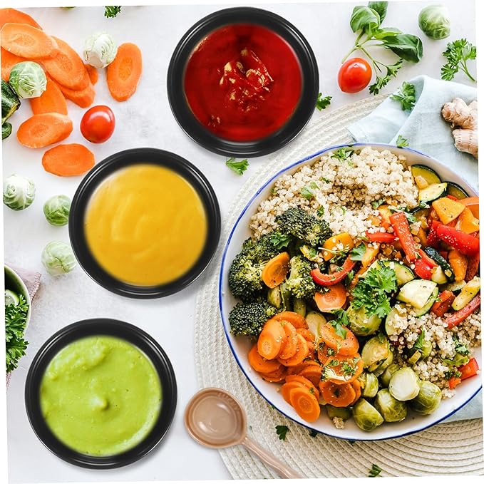 6pcs Japanese Style Ceramic Dipping Dishes Plates for Sushi Sauces and Appetizers Non-stick Tableware for Parties and Family Meals