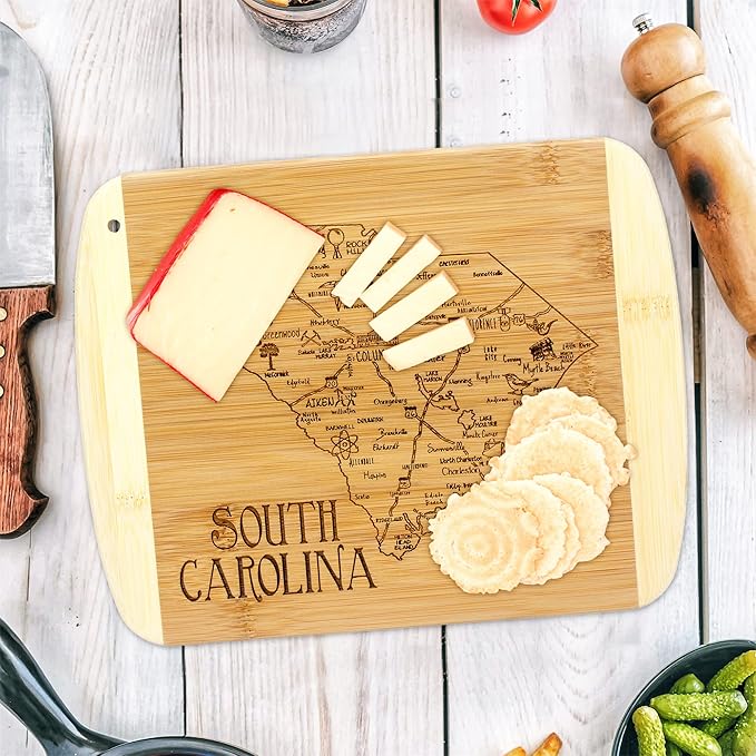 Totally Bamboo A Slice of Life South Carolina State Serving and Cutting Board, 11" x 8.75"