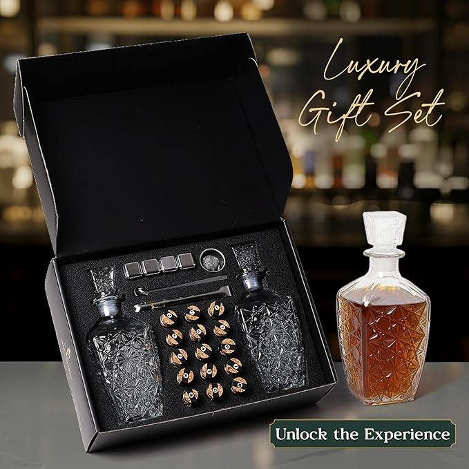 Alcohol Infusion Kit for Whiskey, Tequila, Rum, Gin & Vodka - Including User Manual - Alcohol Gifts for Men - Whiskey Gifts For Men - Drink Making Kit and Cocktail Infusion Set - DIY Whisky Making Set