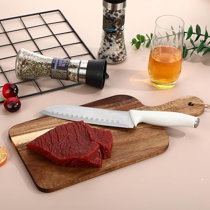 Tanlade 18 Pcs Cutting Board Bulk 15" x 7" Acacia Wood Chopping Board with Handle Wood Charcuterie Plank Engraving Serving Kitchen Planks for Wedding Housewarming Gift