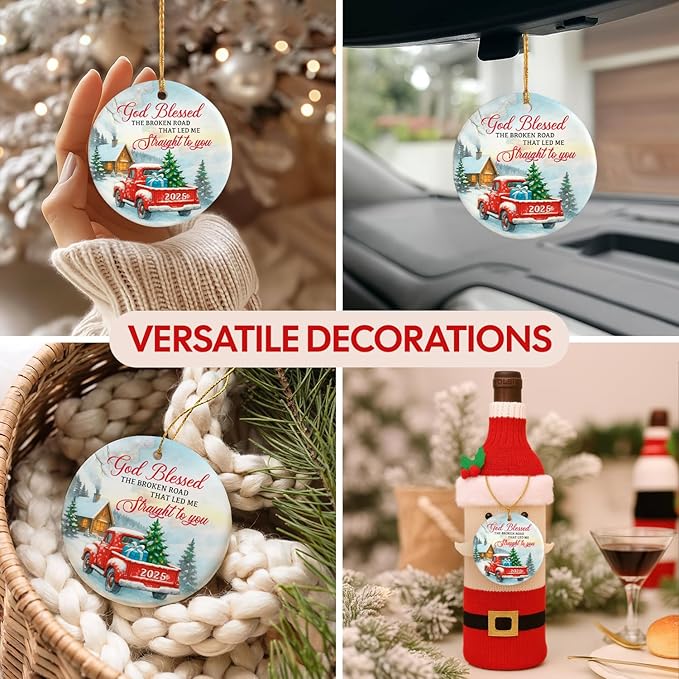 NewEleven Couples Gifts for Christmas - Heartfelt Gifts for Boyfriend, Girlfriend, Wife, Husband - Couples Christmas Ornament from Him, Her - Christmas Ornament