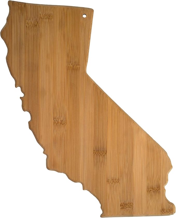 Totally Bamboo 20-7962CA California State Shaped Bamboo Serving and Cutting Board