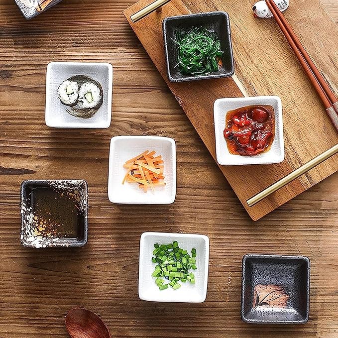 Dipping Dish Dip Bowls Snack Bowls Ceramic Dipping Sauces Multifunctional Porcelain With Dishes Tableware Japanese Japanese Bowl Home Sauces Appetizer Plate Seasoning Dish (Color : Brass)