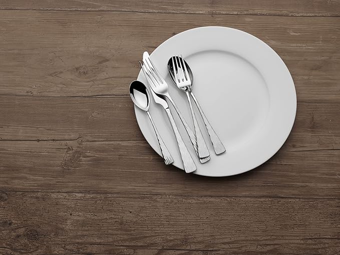 Mikasa Novaro 45-Piece 18/10 Stainless Steel Flatware Set, Service For 8