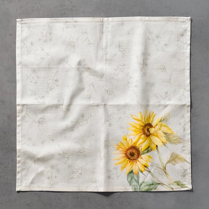 Maison d' Hermine Cloth Napkins Set of 4 100% Cotton Everyday Reusable Square Napkins Cloth Washable, Dinner, Party, Wedding, Restaurant, Spring/Summer (Candice, 20" x 20")