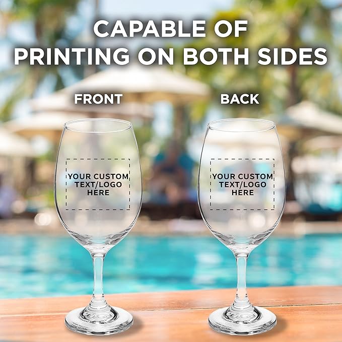 Custom Rioja Grand Wine Glasses 20.75 oz. Set of 50, Personalized Bulk Pack - Perfect for Hotel, Bar, Restaurant or Lounge - Clear