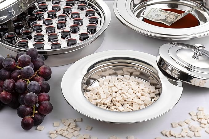 Premium Stainless Steel Offering Trays & Plates for Church Collection