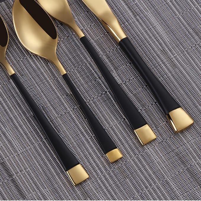 Blue-Gold Silverware ZILNEHZ Flatware Set for 14 Stainless Steel Cutlery Set Elegance Luxury Tableware Set Forks and Spoons Utensil Sets for Home Restaurant Dishwasher Safe