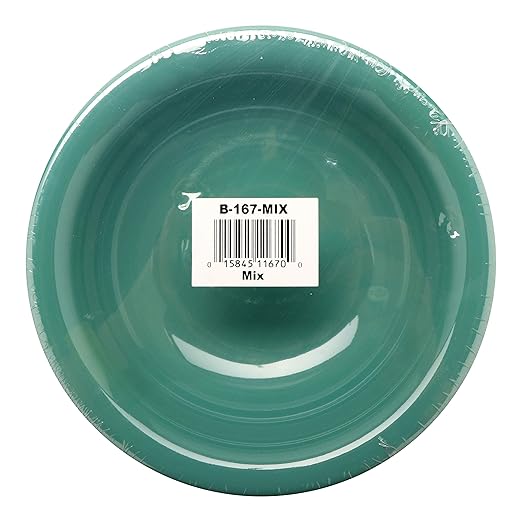 GET B-167-MIX Melamine Narrow Rim Fruit/Dessert Bowl, 16 Ounce, Assorted Colors (Set of 12)
