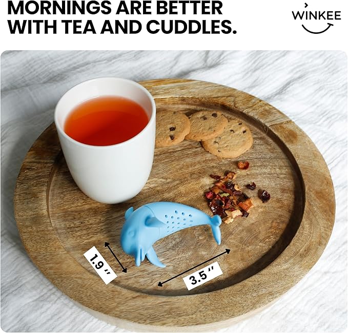 Winkee - Cute Animal Tea Strainer | Tea Infuser for Loose Tea I Funny Tea Infuser I Tea Strainer for Cup