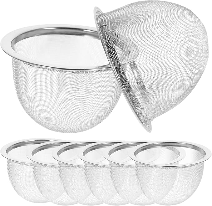 Yardwe Stainless Steel Tea Strainer Basket 2.8 Inch Mesh Infuser Insert for Loose Leaf Tea Brewing Replacement Teapot Filter