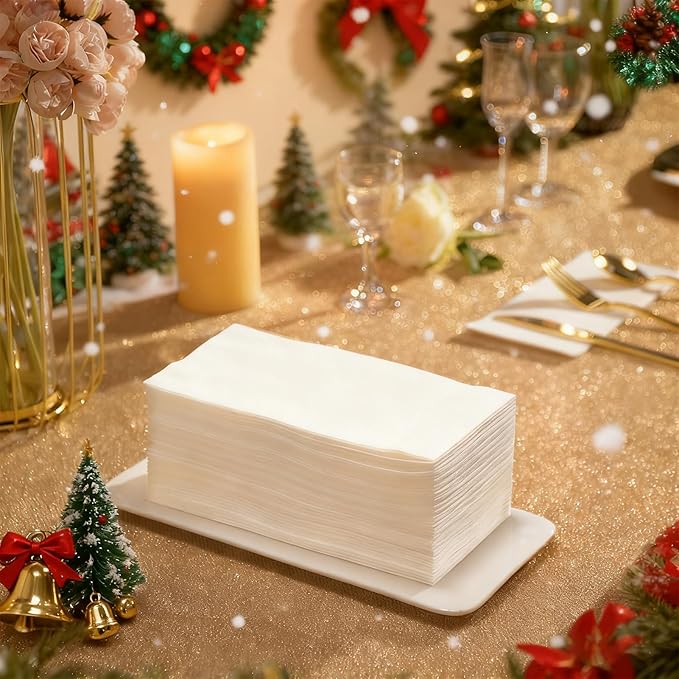 600PACK Disposable Hand Towels for Bathroom, Soft and Absorbent Paper Guest Towels Disposable Decorative Bathroom Hand Napkins for Kitchen, Parties, Weddings, Dinners