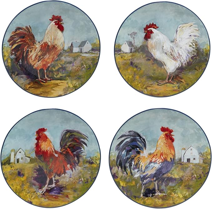 Certified International Rooster Meadow 16 Piece Dinnerware Set, Service for 4
