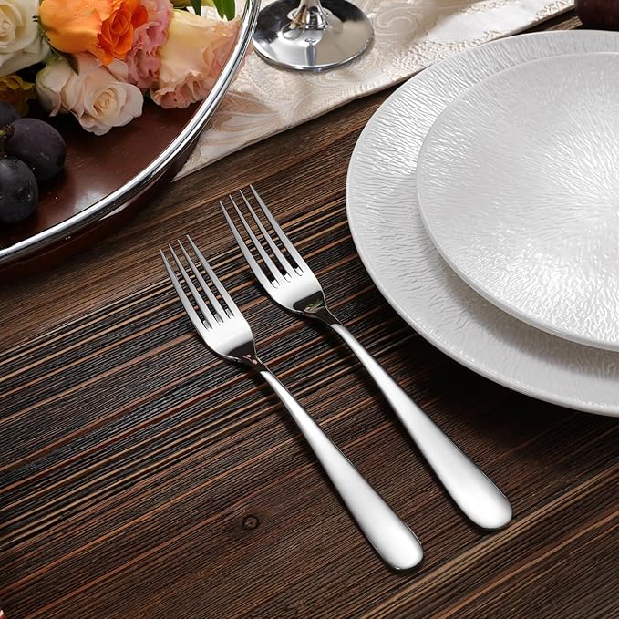 KEAWELL Premium 20-Piece Louise Silverware Set, 18/10 Stainless Steel, Service for 4, Fine Flatware Set, Smooth and Exceptional mirror finish, Dishwasher Safe (20)