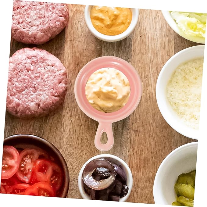 PRETYZOOM 4pcs Creative Ceramic Plates for Dipping Sauce Japanese Style Appetizer Bowls Cute Handle Design for Snacks Soy Sauce and Condiments Matte
