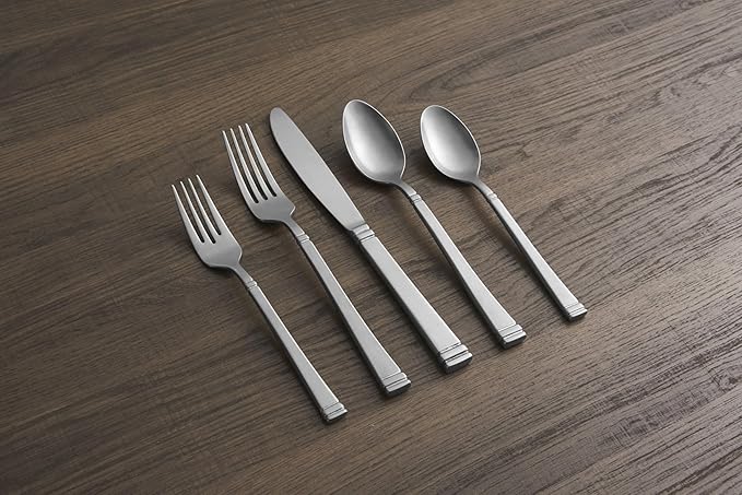 Cambridge Rumble Riley Piece Flatware Set, 20 Count (Pack of 2)
