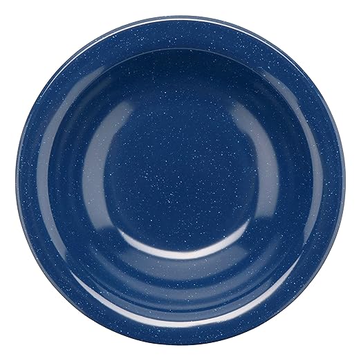G.E.T. BF-725-TB Melamine Narrow Rim Fruit/Dessert Bowl, 14 Ounce, Texas Blue (Set of 12)