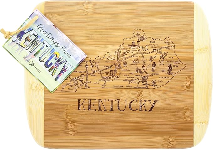 Totally Bamboo A Slice of Life Kentucky State Serving and Cutting Board, 11" x 8.75"