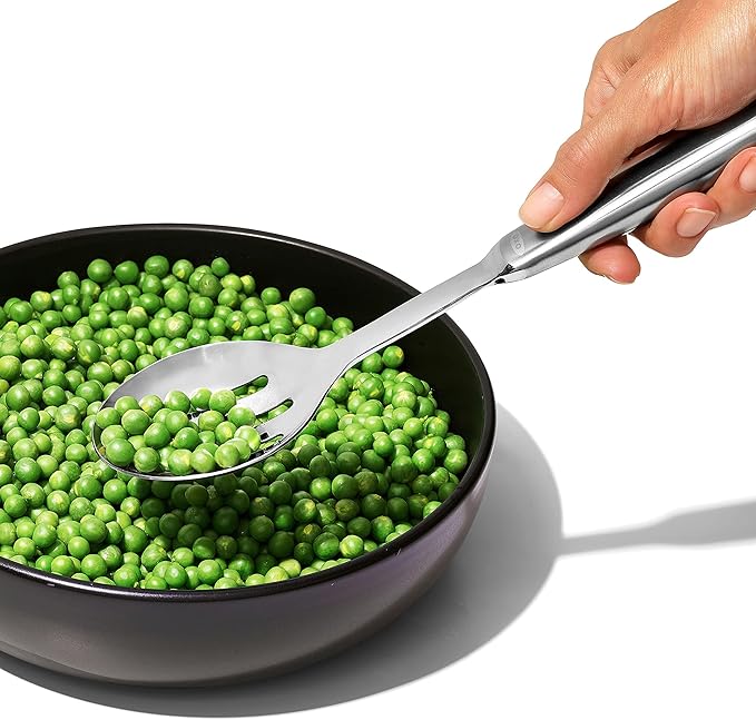 Stainless Steel Slotted Serving Spoon – Heavy-Duty Draining Spoon for Pasta, Vegetables, Soups, Stews & Buffet Serving