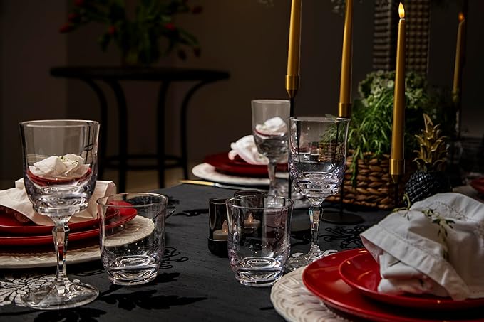 Twist off Stem 10 oz Clear Cut Premium ECOZEN, Clear Plastic, Dishwasher safe, Wine Glasses, Shatterproof, set of 4