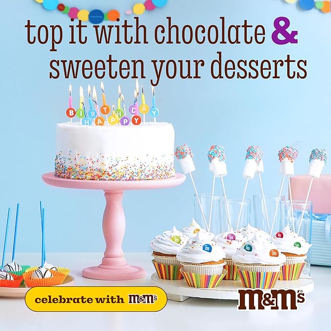 M&M’S WORLD Pink Milk Chocolate Candy 2lb Resealable Pack for Party Favors Decor Baby Shower Gender Reveal Valentines Day and Dessert Tables