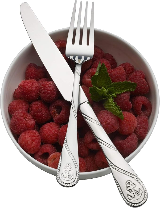 Towle Everyday Anchor Flatware Service for 4, 20 Piece Set, 18/0 Stainless Steel, Silverware Set