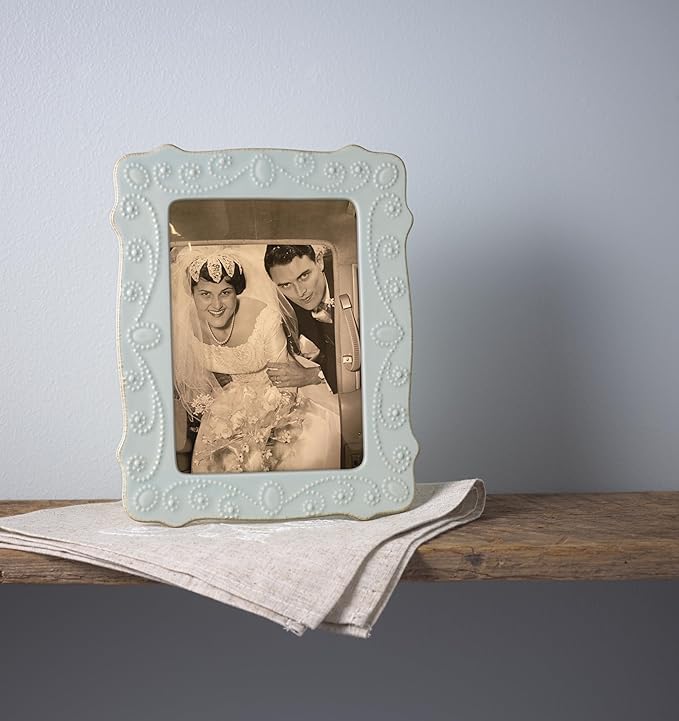 Lenox French Perle Ice Blue 5" X 7" Frame - 869601