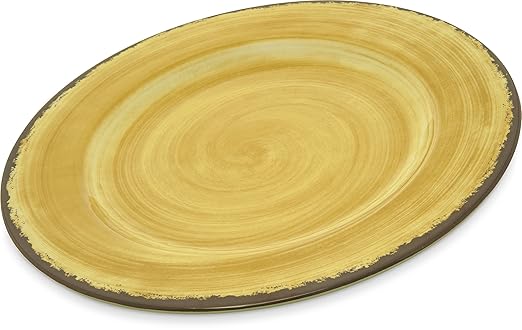 Carlisle FoodService Products Mingle Dinner Plate, Heavy Duty Melamine Dish for Serving, 11", 1 Count, Amber