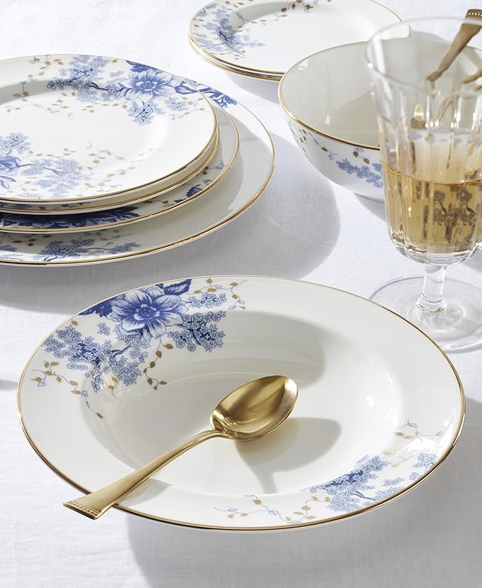 Lenox Garden Grove Rimmed Bowl, Pasta/Soup, White, 12 ounces