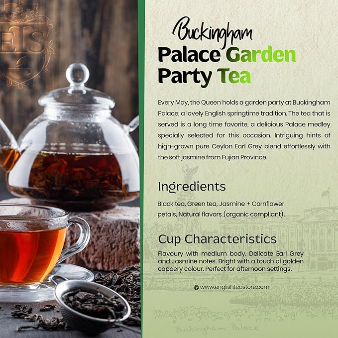 English Tea Store Loose Leaf, Buckingham Palace Garden Party Tea, 4 Ounce