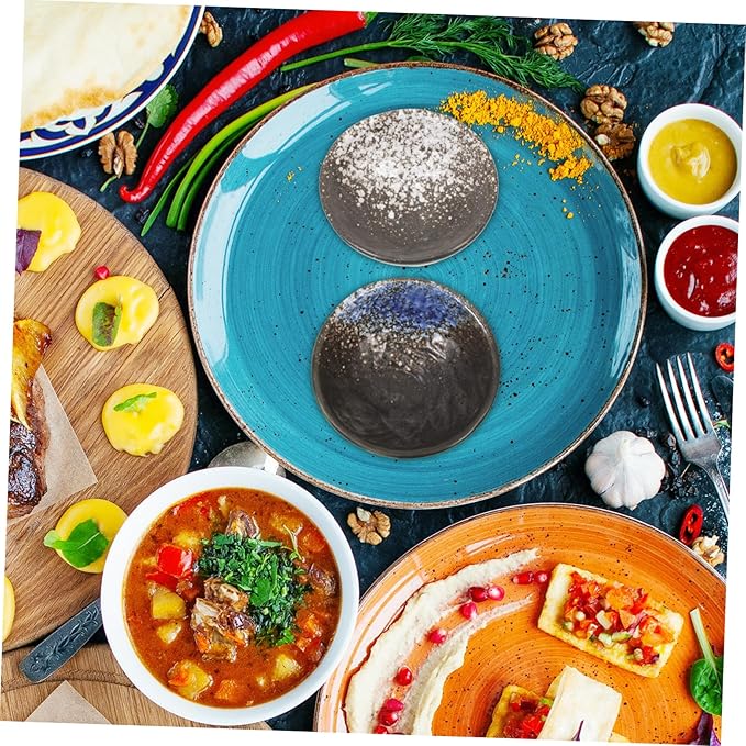 LIFKOME 4pcs Dipping Plates Ceramic Seasoning Dishes Sauce Holders for Restaurants Homes