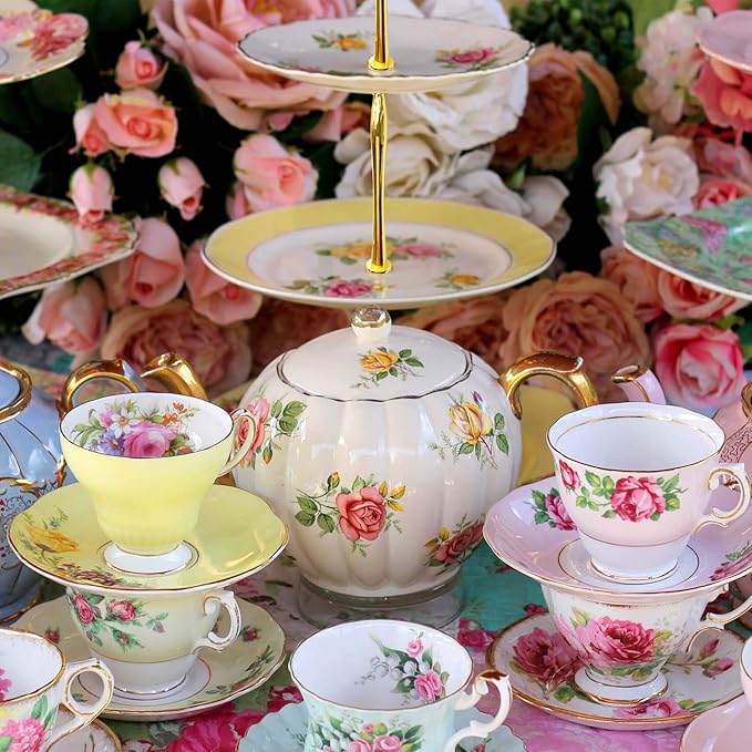 3 Tier Round Metal Cake Stand Holder Heavy Duty Fruit Plate Handle Fittings Hardware Rod (Golden Circle)