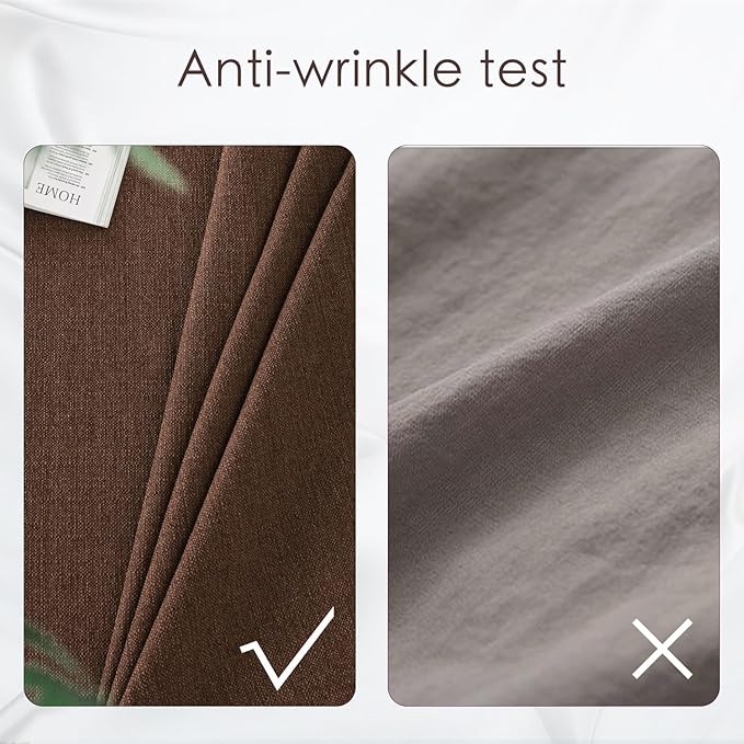 BALCONY & FALCON Rectangle Tablecloth 47" x 63" Washable Wrinkle Resistant and Water Proof Table cloth, Decorative Linen Fabric Tablecloths for Dining, Parties, Kitchen, Wedding and Outdoor Use, Brown