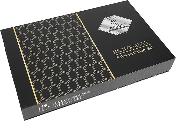 24-Piece Gold Flatware Set - Stainless Steel Cutlery with Luxurious Finish