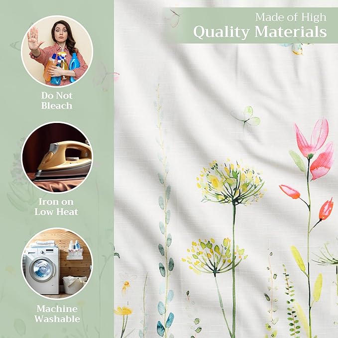 Maison d' Hermine Cloth Napkins Set of 4 100% Cotton Everyday Reusable Square Napkins Cloth Washable, Dinner, Party, Wedding, Restaurant, Spring/Summer (Botanical Fresh, 20" x 20")