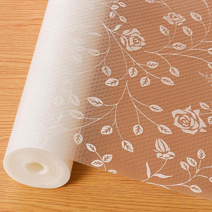 Cooyes Shelf Liner – Premium Non-Adhesive Cabinet & Drawer Liner for Kitchen – Waterproof Shelf Paper with Modern Pattern – Durable EVA Cabinet Mat – Easy to Cut （17.5" W x 360" L）