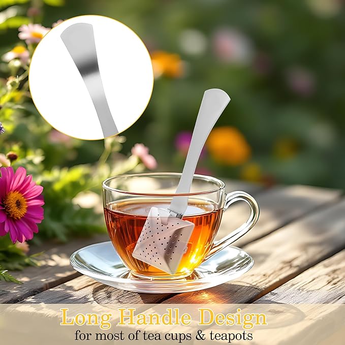 2PCS Stainless Steel Tea Infuser,Creative Square Tea Diffuser with Fine Holes Tea Strainer Steeper for Loose Leaf Tea Spices Seasonings Teawear Accessories Father's Day Gift, Gold+Silver